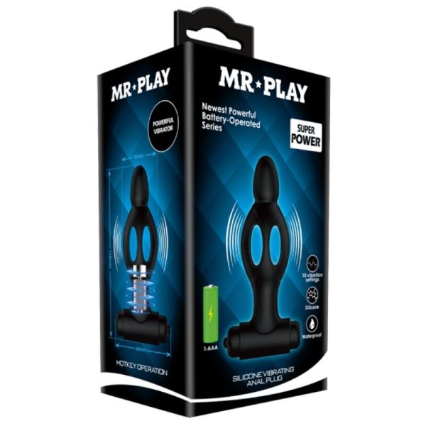 MR PLAY - PLUG ANAL DE SILICONE COM VIBRAO - Image 7