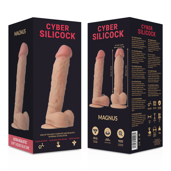 CYBER SILICOCK STRAP-ON MAGNUS LIQUID SILICONE COM 3 ANÉIS GRÁTIS - Image 8