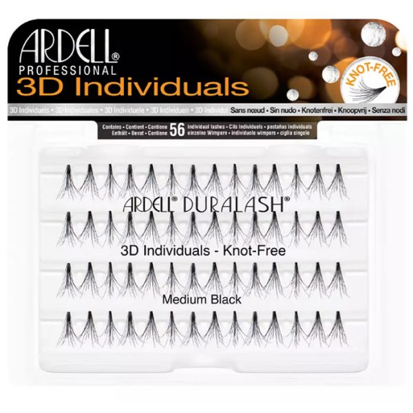 Ardell Pestañas Postizas 3D Individuales Medium Black