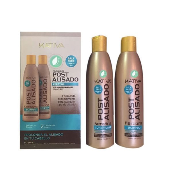 Kativa Keratina Champú Post Alisado 250ml Set 2 Piezas