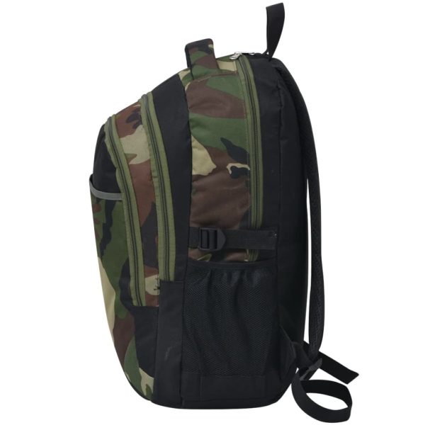 Mochila escolar 40 L preto e camuflagem - Image 3