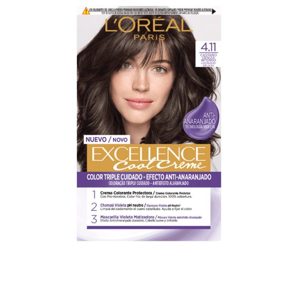 EXCELLENCE COOL tintura de cabelo #4.11-castanho cinza intenso 192 ml
