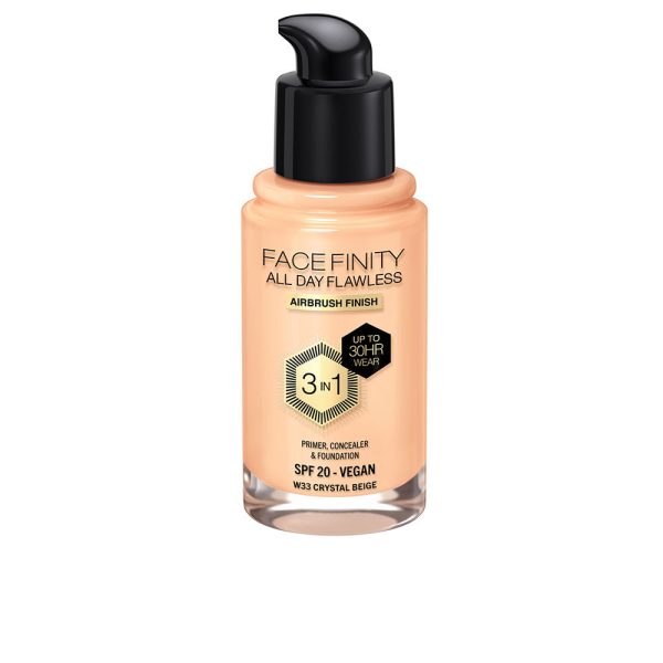 FACEFINITY ALL DAY FLAWLESS Base 3 em 1 #W33-Crystal Beige 30 ml