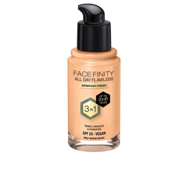 FACEFINITY TODO O DIA FLAWLESS Base 3 em 1 #W62-warm beige 30 ml