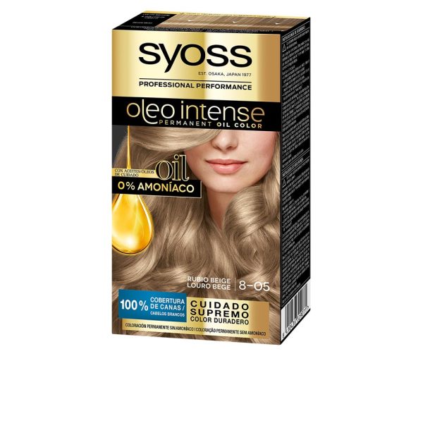 OLEO INTENSE cor de cabelo sem amoníaco #8.05-loiro bege 5 pz