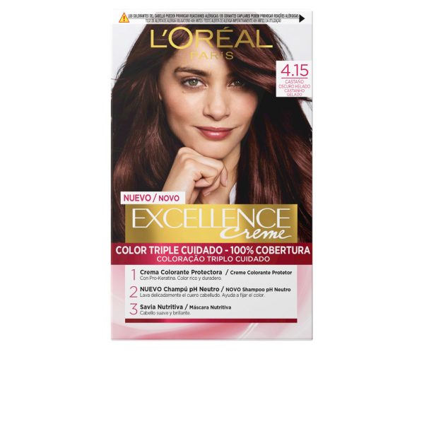EXCELLENCE creme corante #4.15-castanho escuro gelado