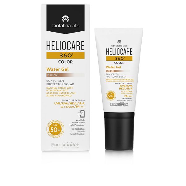 Protetor solar HELIOCARE 360° COLOR com cor aqua gel FPS50+ #bronze 50 ml