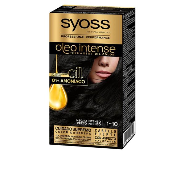 OLEO INTENSE cor de cabelo sem amoníaco #1.10-preto intenso 5 unid.