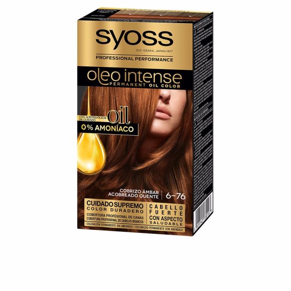 OLEO INTENSE cor de cabelo sem amônia #6.76-âmbar cobre 5 pz