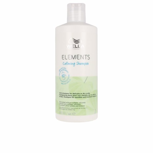 ELEMENTS Shampoo Calmante Natural para Couro Cabeludo Seco ou Delicado 500 ml