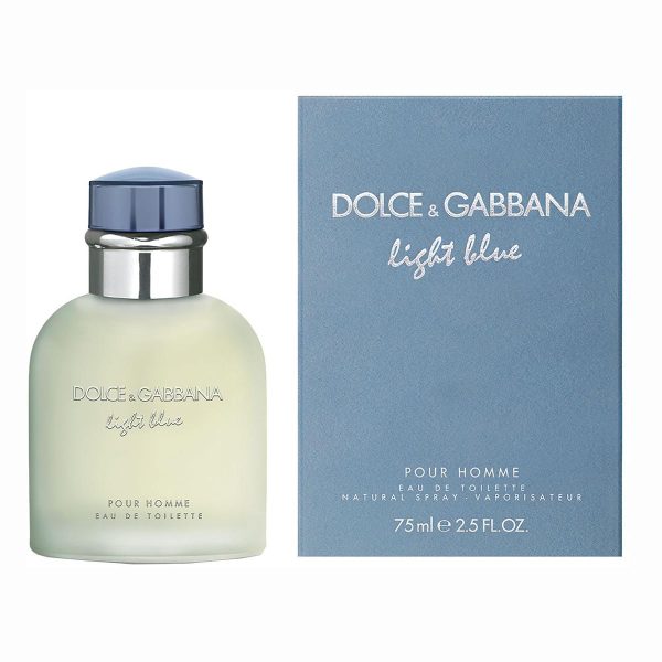 DOLCE GABBANA LIGHT BLUE EAU DE TOILETTE POUR HOMME 75ML VAPORIZADOR