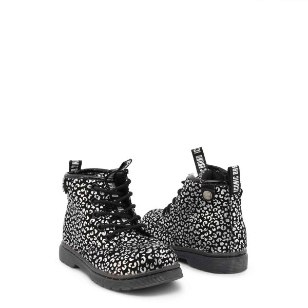 Shone Botas de cano baixo 3382-055_BLACK-ANIMALIER - Image 2