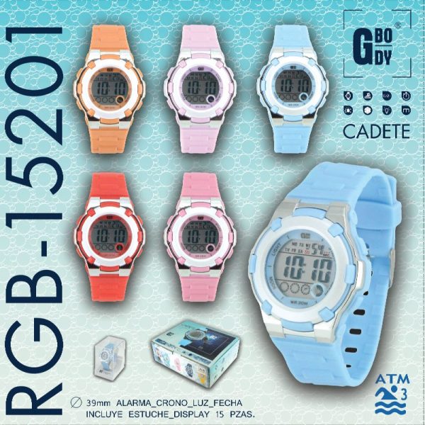 RELOJ G-BODY LCD CADETE C/EST. WR30M