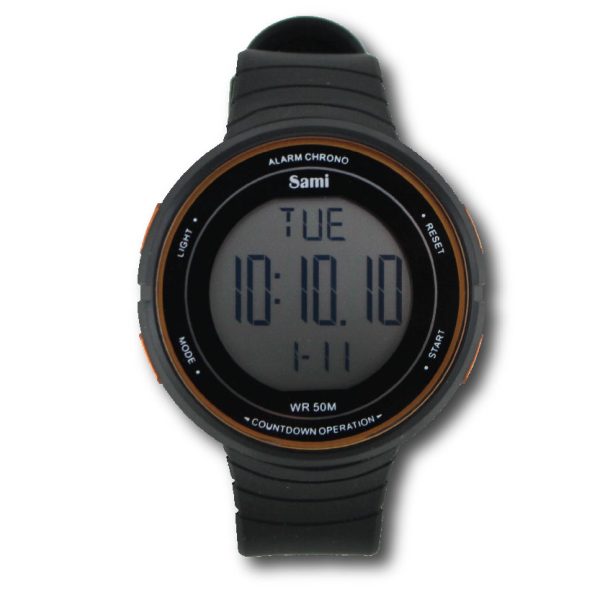 RELOJ SAMI LCD HOMBRE REDONDO WR50M LUZ C/CAJA