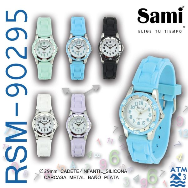 RELOJ SAMI CADETE GOMA COLORES WR30M