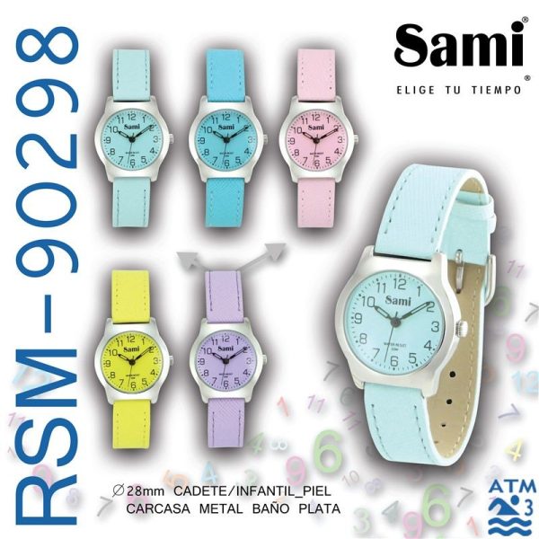 RELOJ SAMI CADETE PU LISO COLORES RED ESF COLOR  C/E