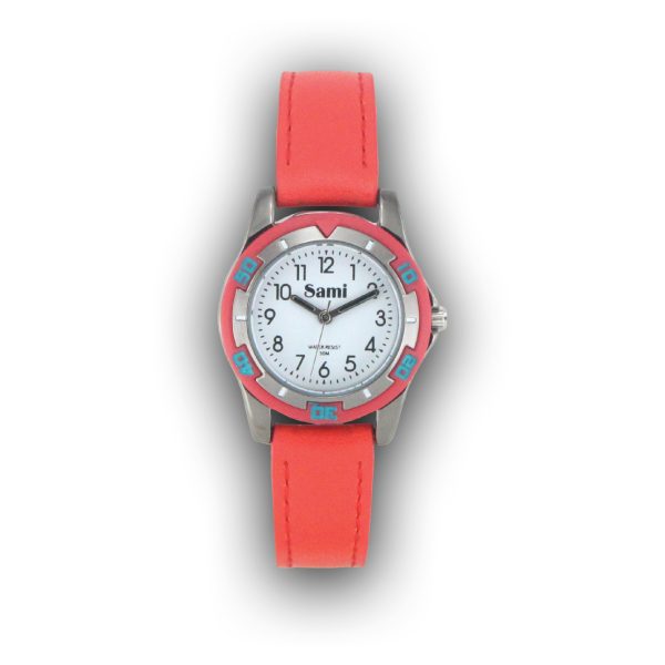 RELOJ SAMI CADETE ARO BICOLOR ESFERA BLANCA