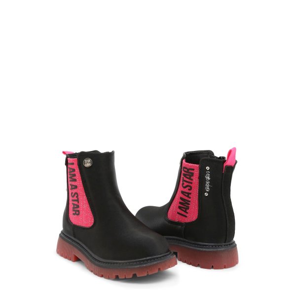 Shone Botas de cano baixo 2020-003_BLACK-FUXIA - Image 2