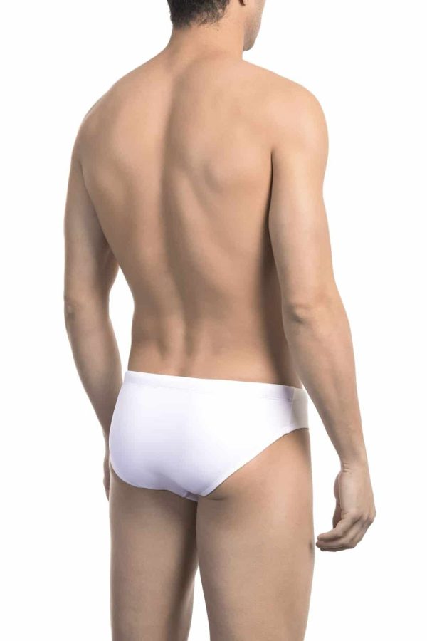 Bikkembergs Beachwear Roupa de banho BKK1MSP02_WHITE&BLACK - Image 2