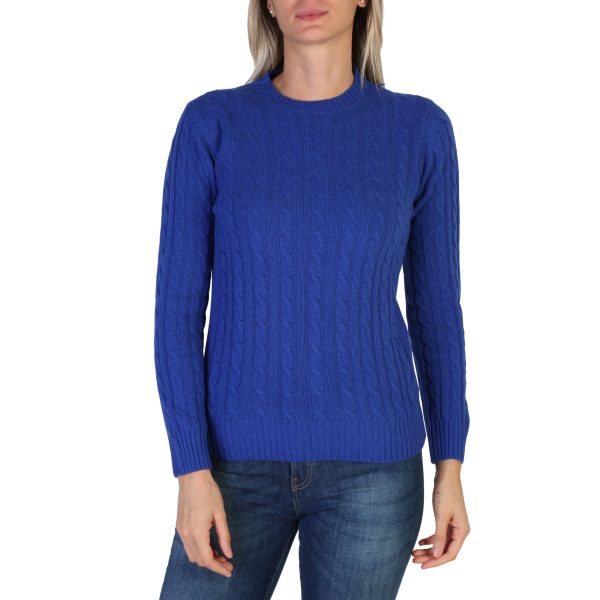 100% Cashmere Sweater DO-FF7-TRECCE_E560-BLU