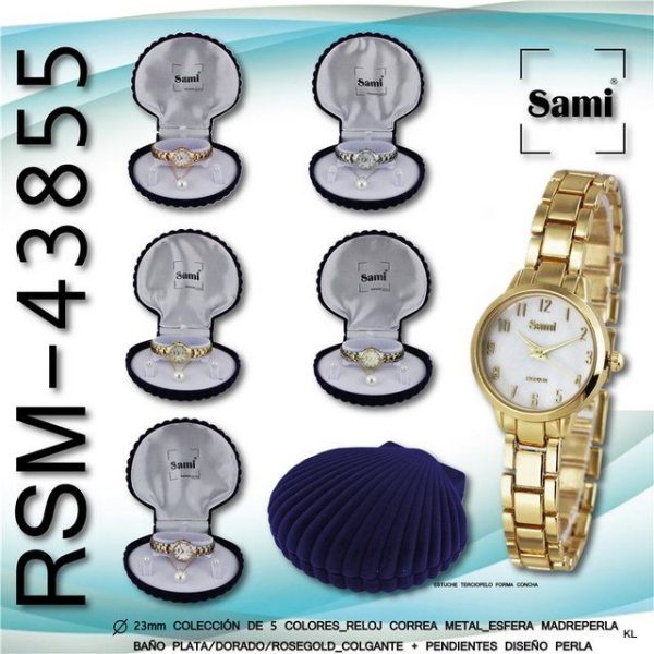 Conjunto Sami sra reloj red 12nos esf mop+colg/pdt