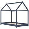 Estrutura de cama para crianças 80x160 cm pinho maciço cinza - 217202 - Image 2