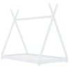 Estrutura de cama para crianças 80x160 cm pinho maciço branco - 22428 - Image 2