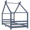 Estrutura de cama para crianças 90x200 cm pinho maciço cinzento - 205156 - Image 2