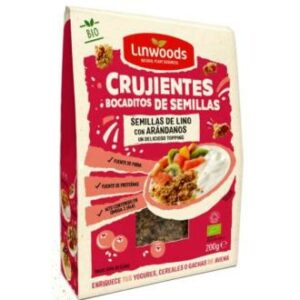 CROCANTES DE SEMENTES DE LINHAÇA com mirtilos 200gr
