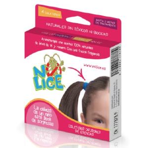 NO LICE elástico anti-piolhos rosa/azul 4ud.