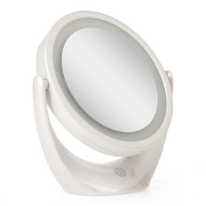 Espelho de Maquiagem Iluminado LED 4200ºk Ø14,2Cm Recarregável-Ajustável Branco40.000H [Sun-Esled-01-W]