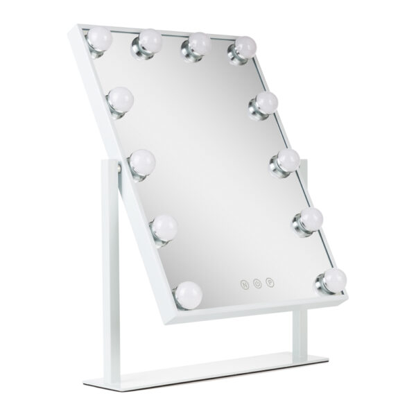 Espelho de Maquiagem Iluminado LED 4200ºk 41X47,5Cm Ajustável Branco40.000H [Sun-Esled-03-W]