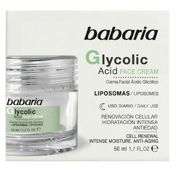 Babaria Glycolic Acid Crema Facial Renovación Celular 50ml