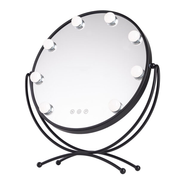 Espelho de Maquiagem Iluminado LED 4200ºk 48X43Cm Preto 40.000H [Sun-Krs-430-B]