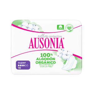 AUSONIA ORGANIC compresas super alas 10 u