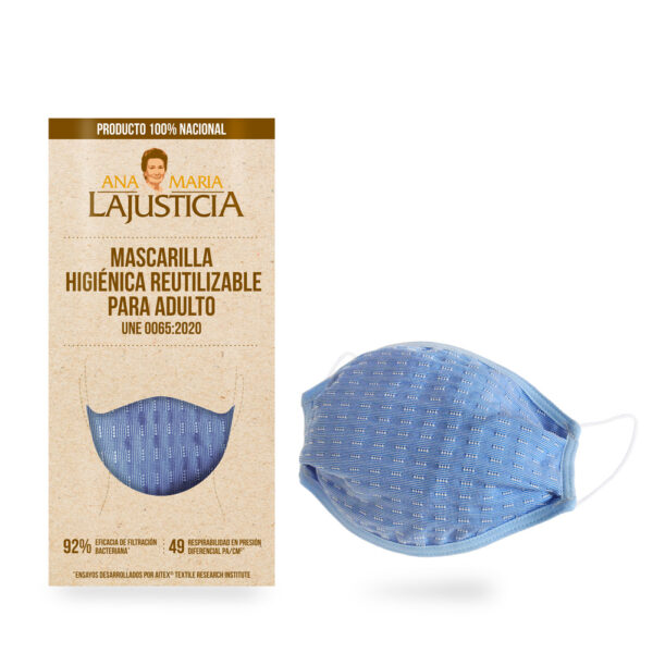 MASCARILLA higiénica reutilizable 30 lavados 1 pz