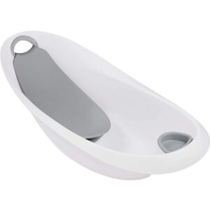 BAÑERA ERGONÓMICA CON ASAS SUAVES STARS, TAPÓN Y ASIENTO ANATÓMICO, DE 0 A 6 MESES, NATALIA, BLANCO