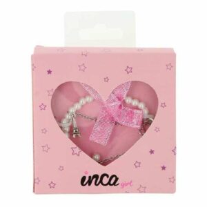 PULSERA DE BOLITAS BLANCAS CON ABALORIOS
