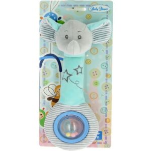 SONAJERO ELEFANTE VERDE PITO+BOLITAS 25CM