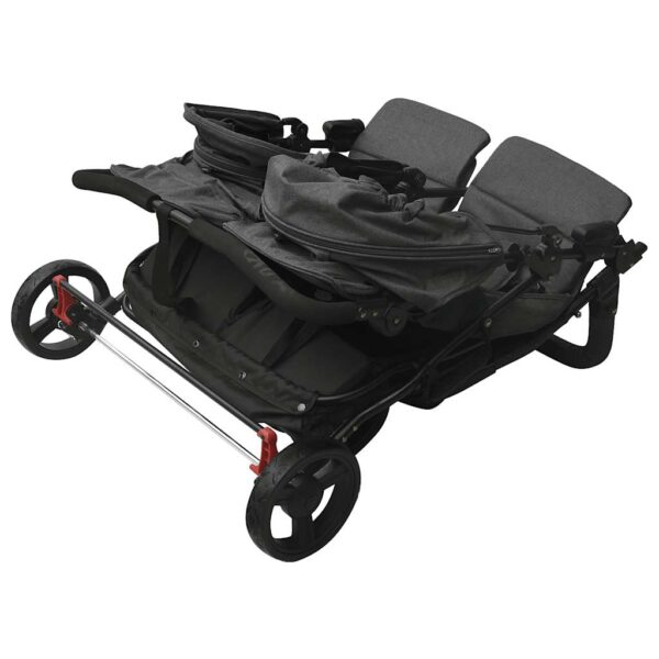Carrinho de bebés para gémeos aço antracite - Image 7